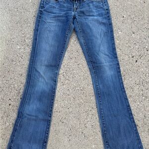 Lucky Brand Jeans Women’s Zoe 00/24 Boot Cut Distressed Blue Jeans Style 7W10922